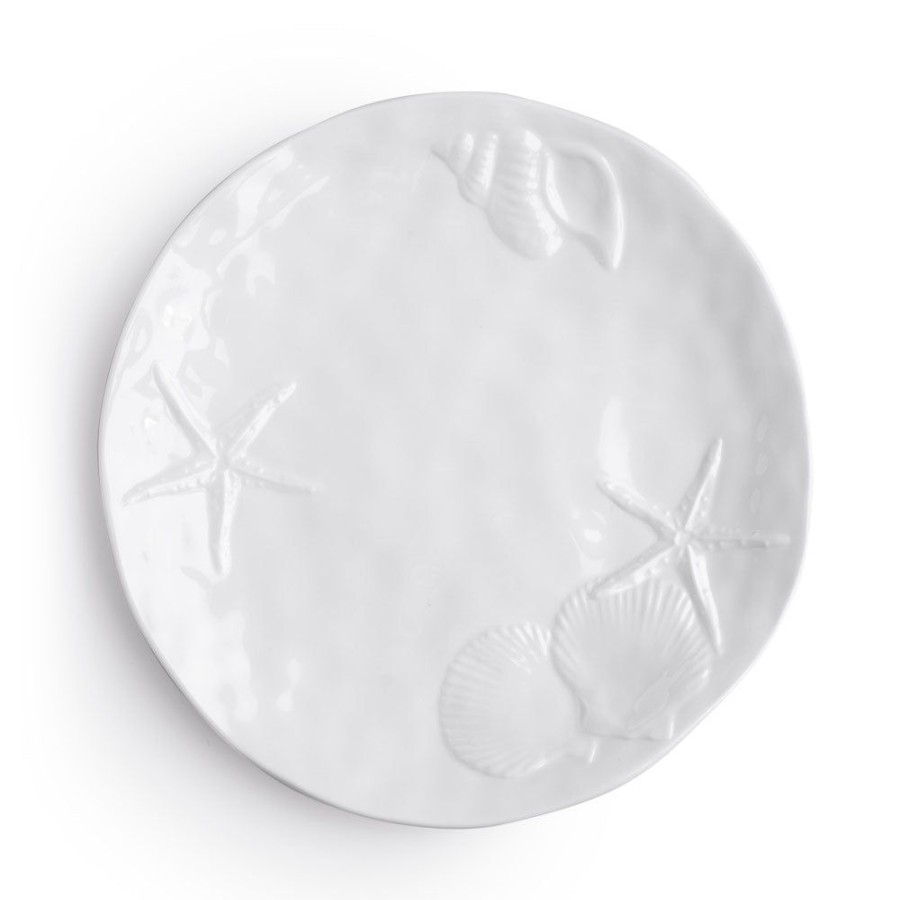 Dinnerware Q Squared | Captiva Sea Life White Melamine Dinner Plate