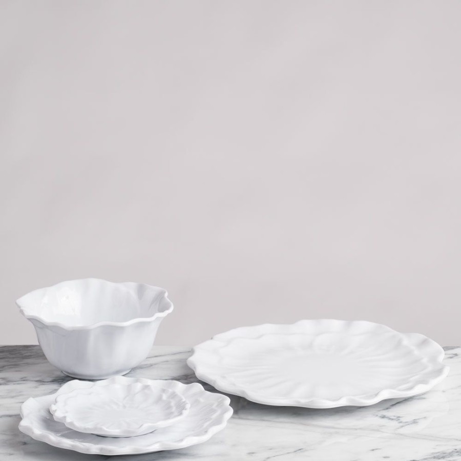 Sets & Gifts Q Squared | Peony White Melamine 12Pc Dinnerware Set