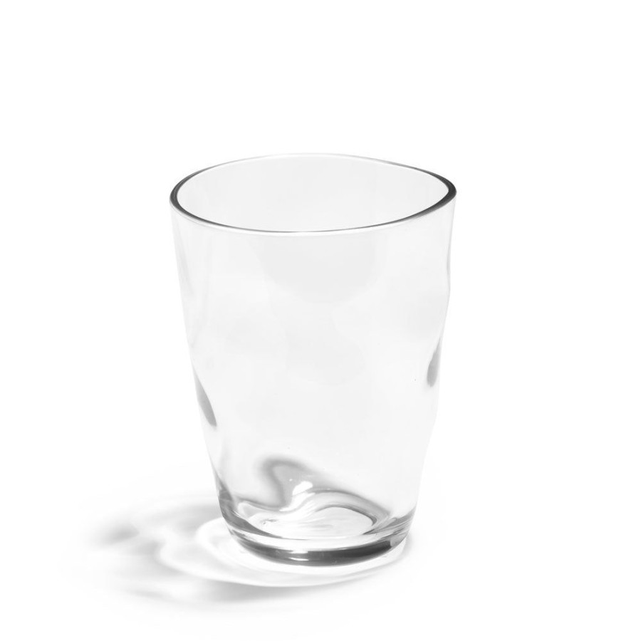 Drinkware Q Squared | Ruffle Clear Tritan Acrylic Dof Glass