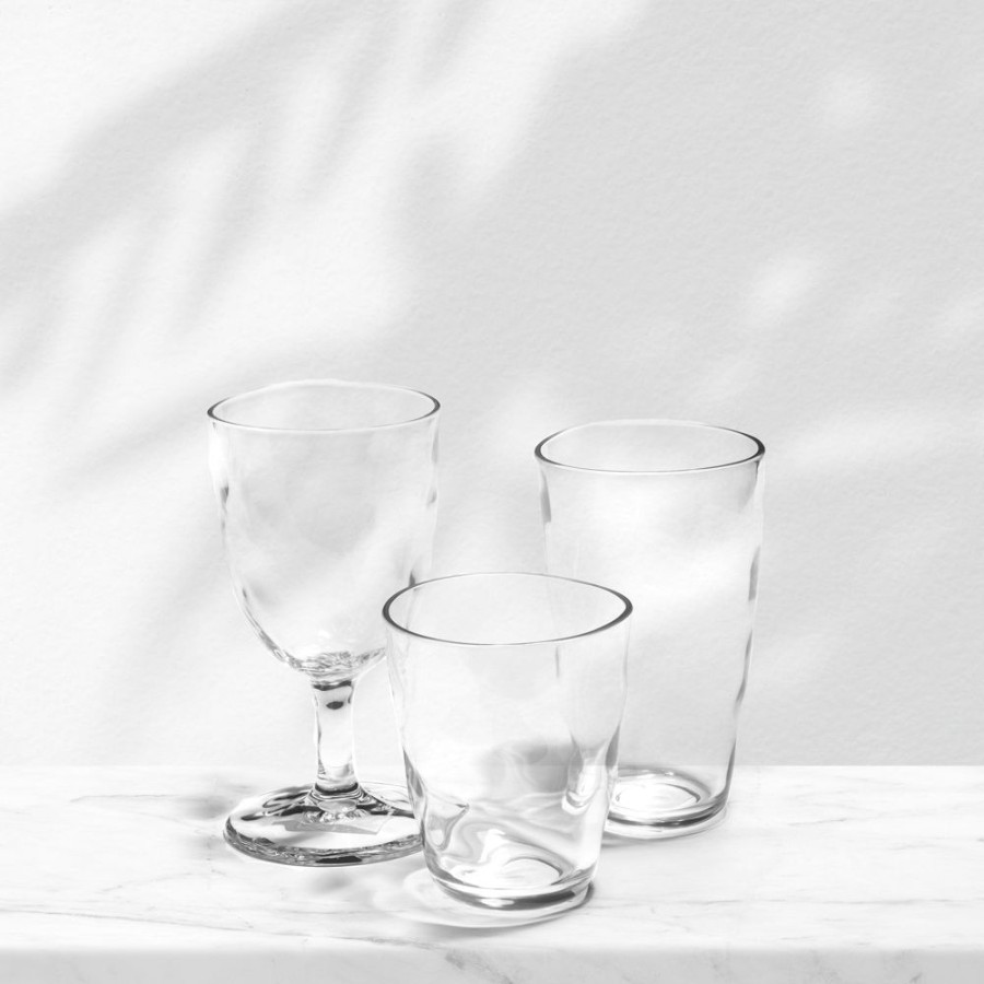 Drinkware Q Squared | Ruffle Clear Tritan Acrylic Dof Glass