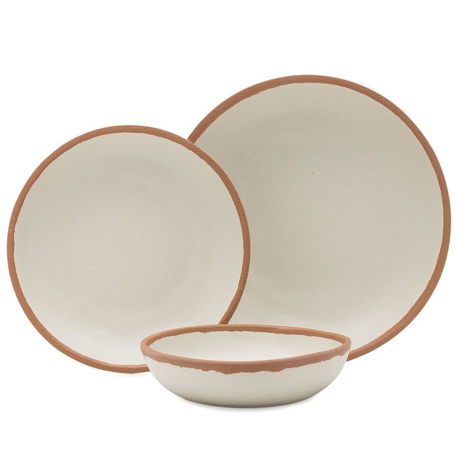 Sets & Gifts Q Squared | Potter Terracotta Brown 12Pc Melaboo Dinnerware Set