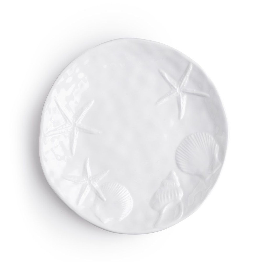 Dinnerware Q Squared | Captiva Sea Life White Melamine Salad Plate