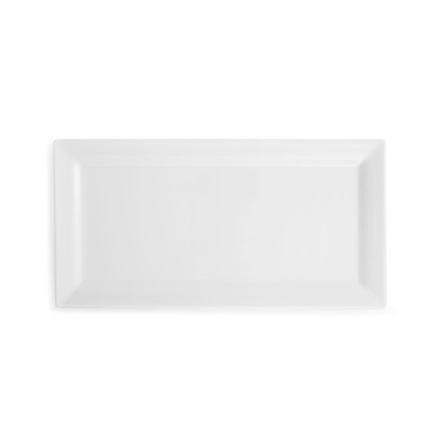 Serveware Q Squared | Diamond White Melamine Rectangle Small Platter