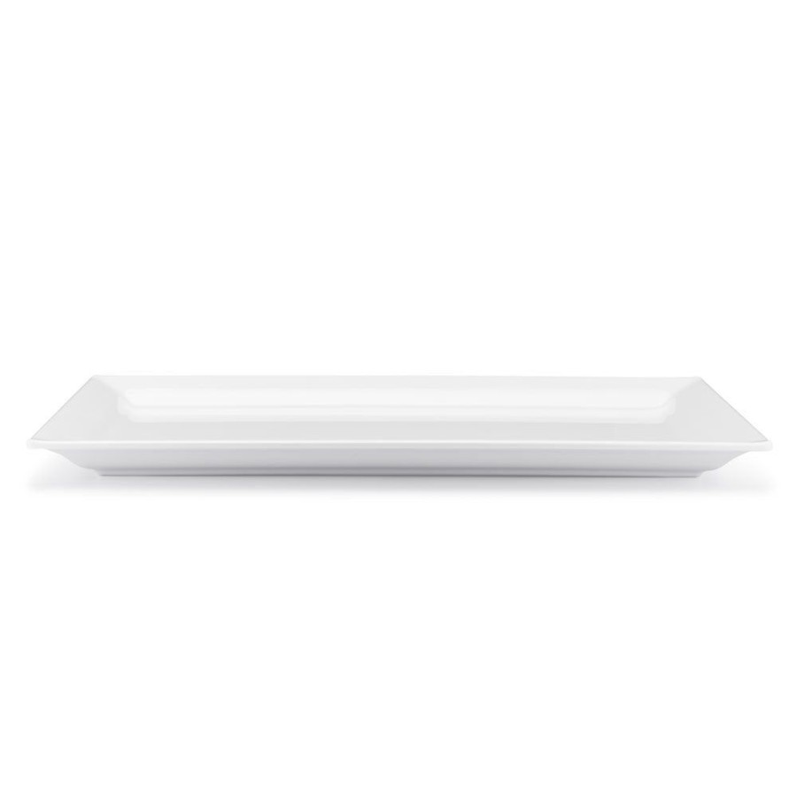 Serveware Q Squared | Diamond White Melamine Rectangle Small Platter