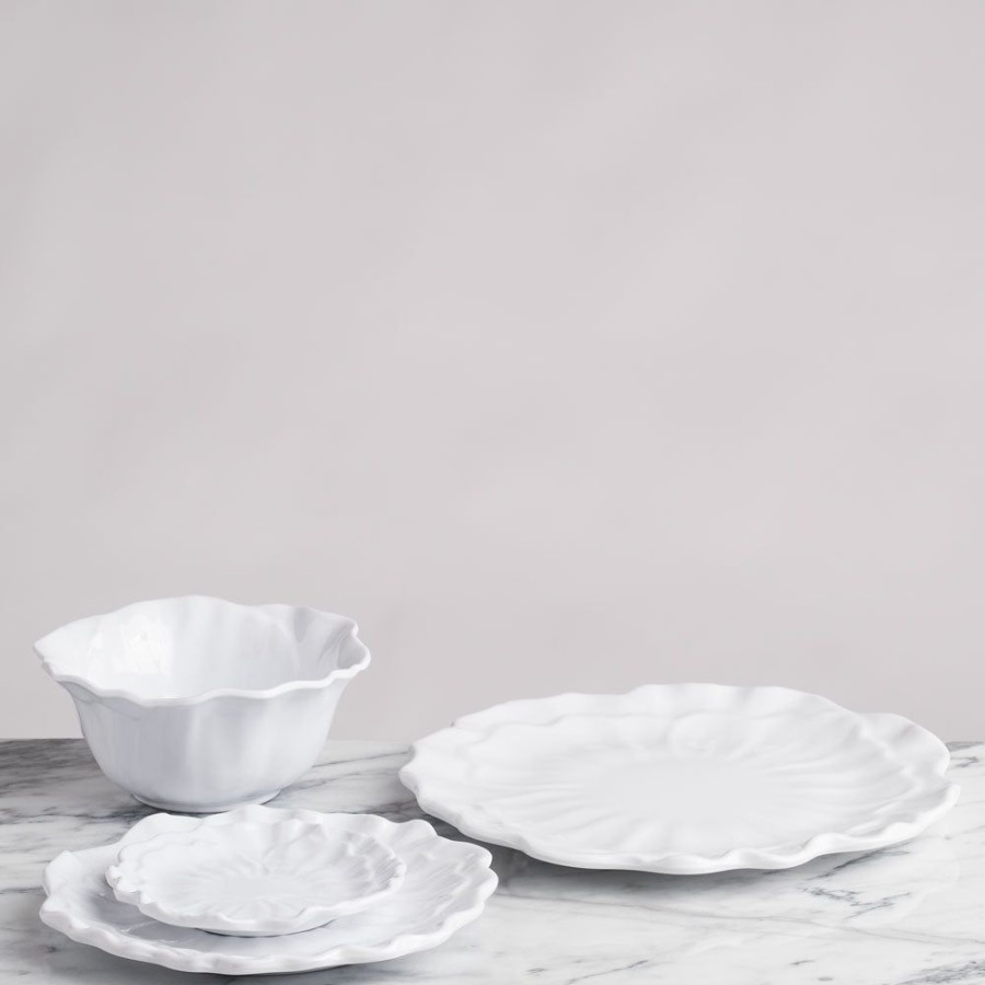 Dinnerware Q Squared | Peony White Melamine Canape Plate