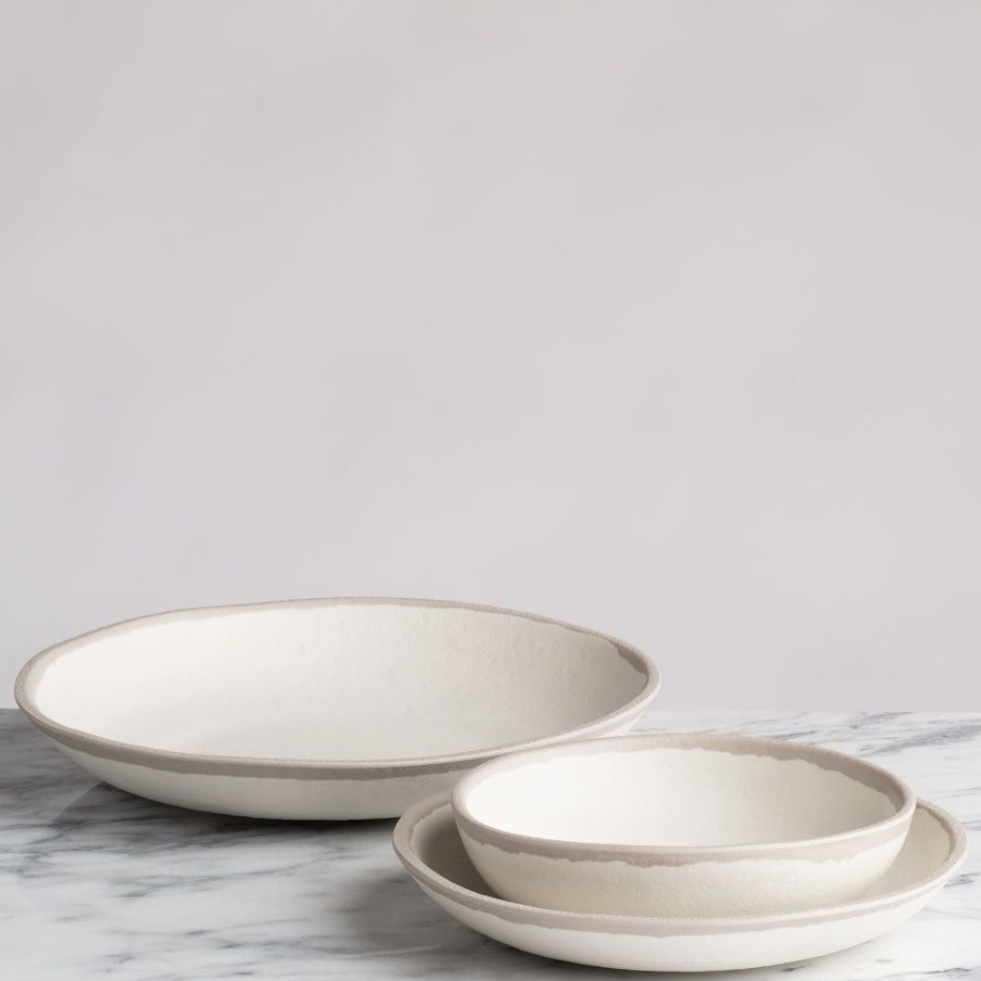 Dinnerware Q Squared | Potter Stone Gray 12Pc Melaboo Dinnerware Set