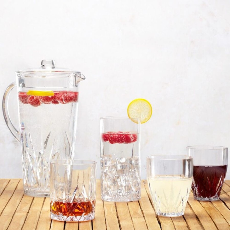 Drinkware Q Squared | Aurora Crystal Clear Tritan Acrylic Highball Glass Tumbler