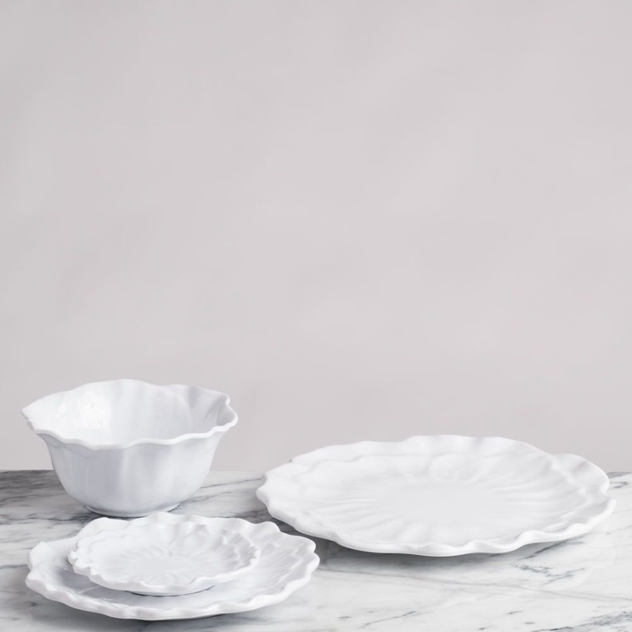 Dinnerware Q Squared | Peony White Melamine Dinner Plate