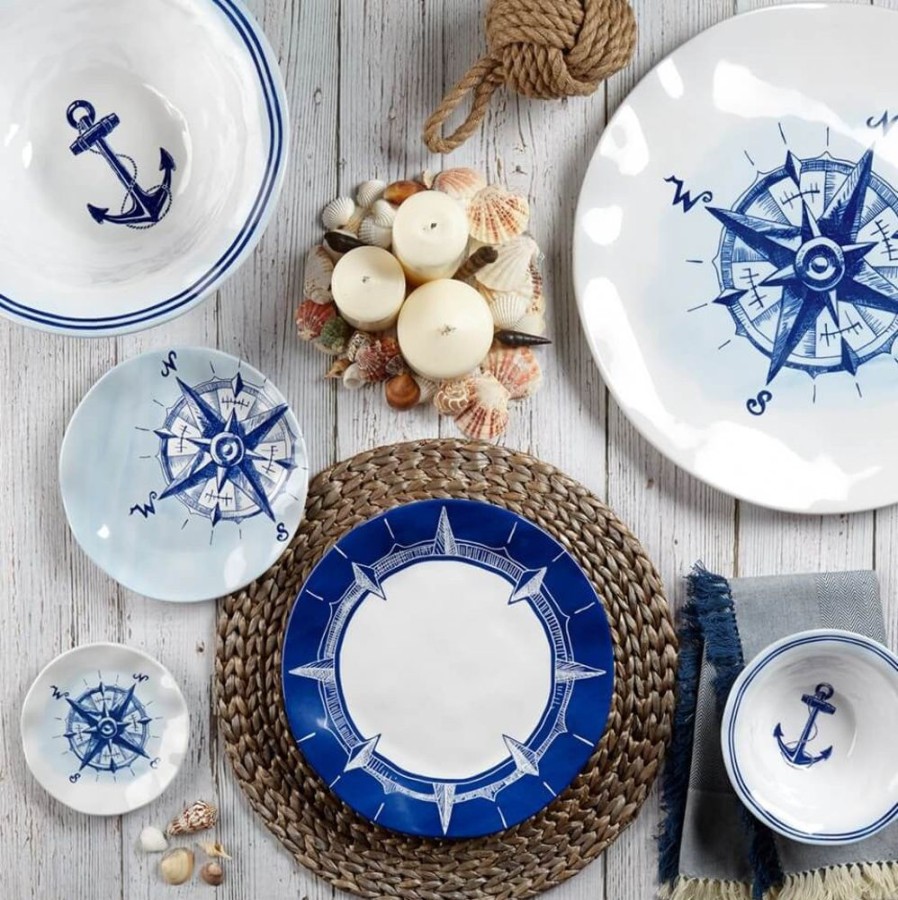 Sets & Gifts Q Squared | Portsmouth Melamine Sail Away Coasters (Set Of 4)