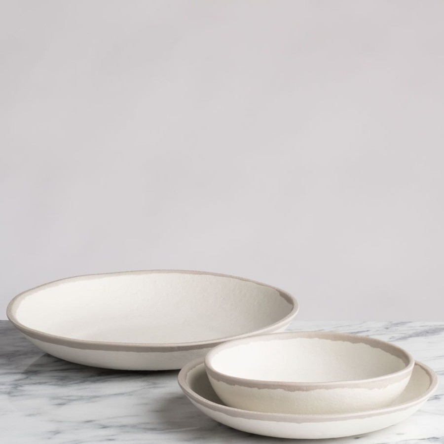 Sets & Gifts Q Squared | Potter Stone Gray 12Pc Melaboo Dinnerware Set