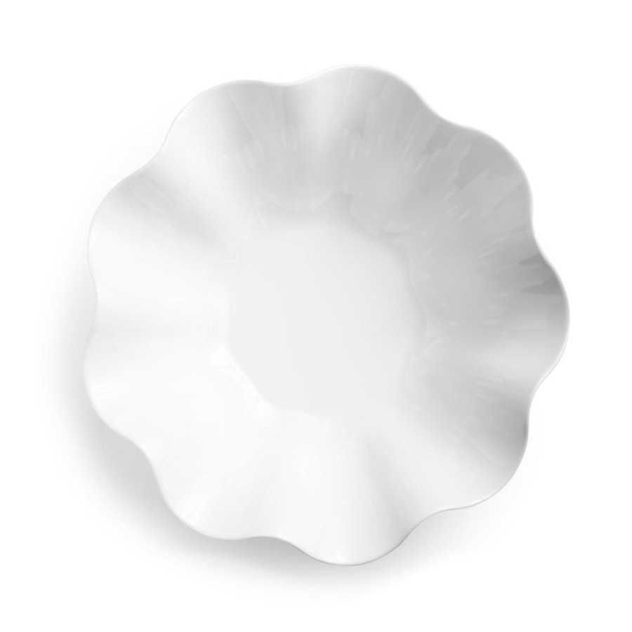 Serveware Q Home | Large White Clam Melamine Serving Platter