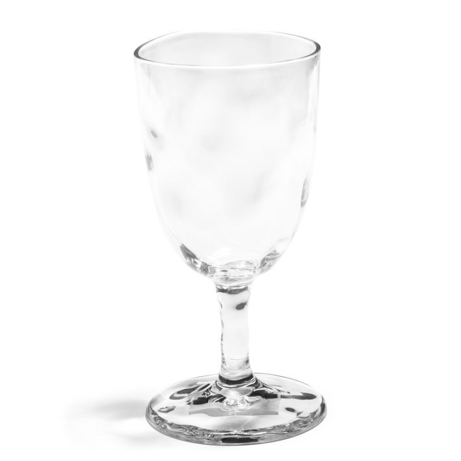 Drinkware Q Squared | Ruffle Clear Tritan Acrylic Wine Glass