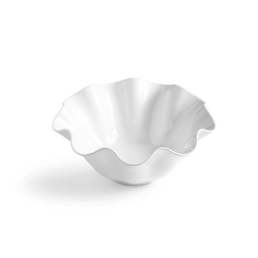 Serveware Q Home | Small White Clam Melamine Serving Platter