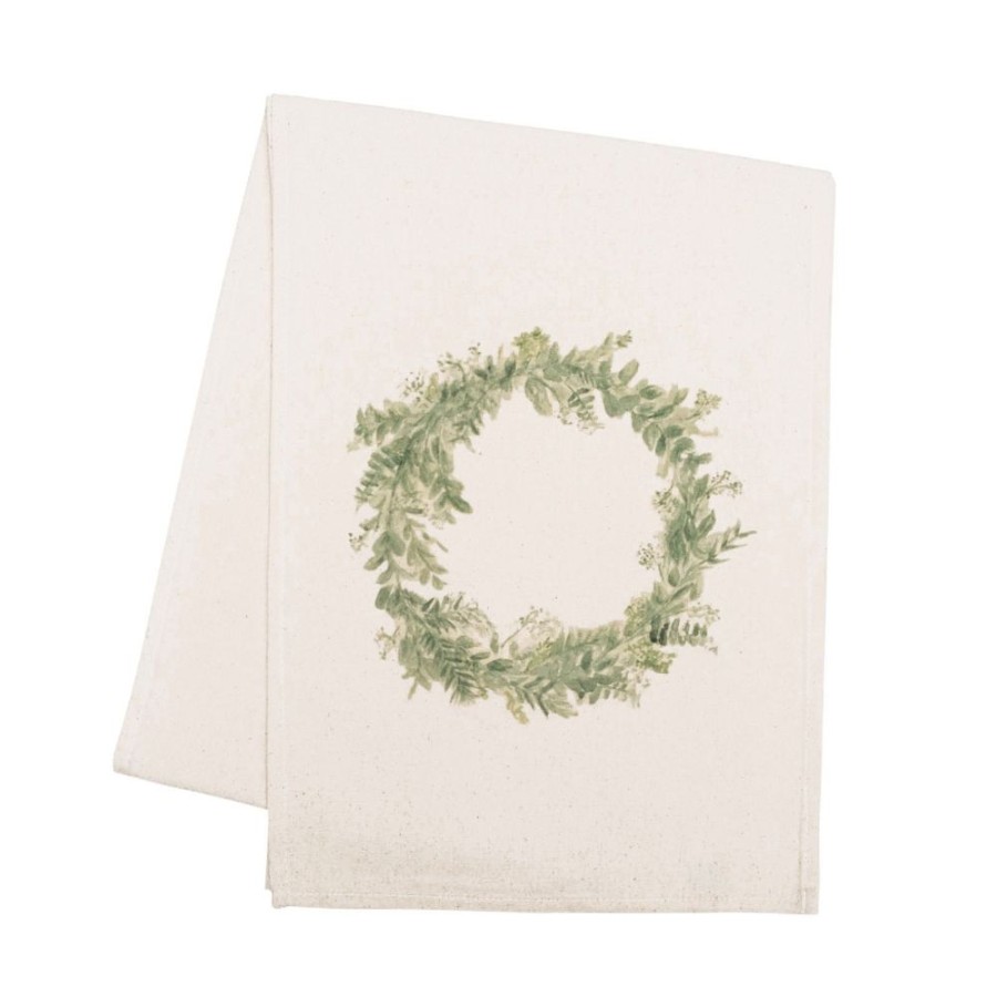 Placemats & Linens Q Squared | Floral Wreath Watercolor Table Runner