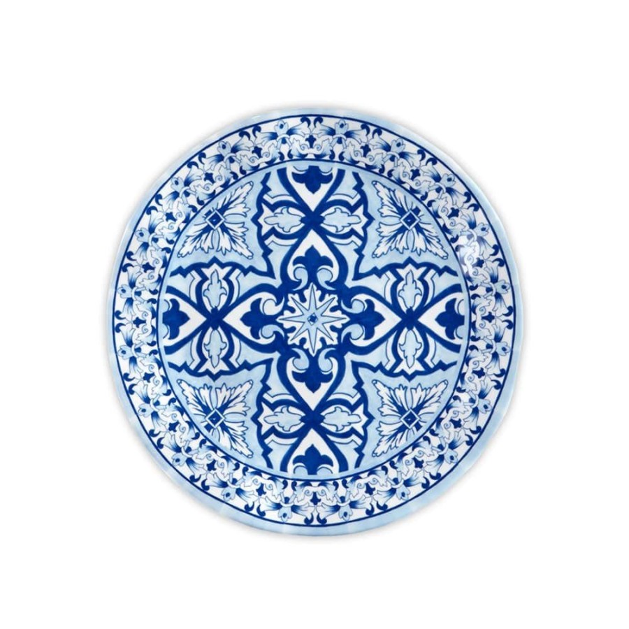 Dinnerware Q Squared | Talavera In Azul Blue Melamine Salad Plate