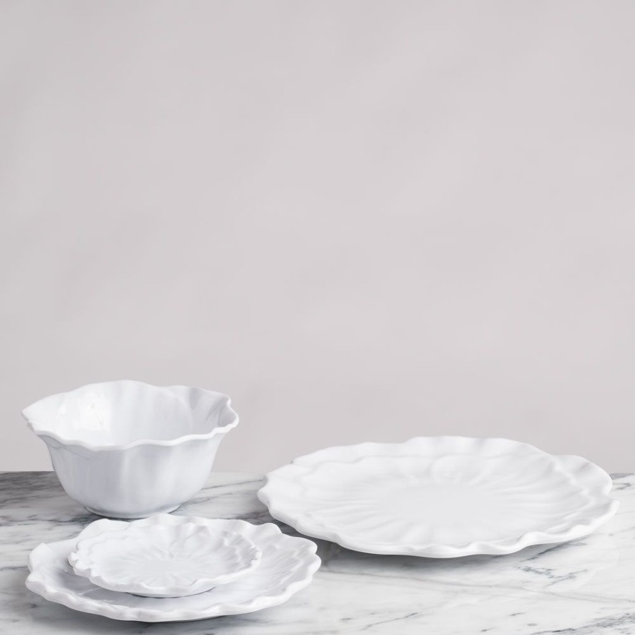 Dinnerware Q Squared | Peony White Melamine 12Pc Dinnerware Set