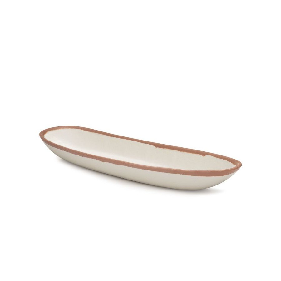 Serveware Q Squared | Potter Terracotta Melaboo Long Oval Serving Bowl