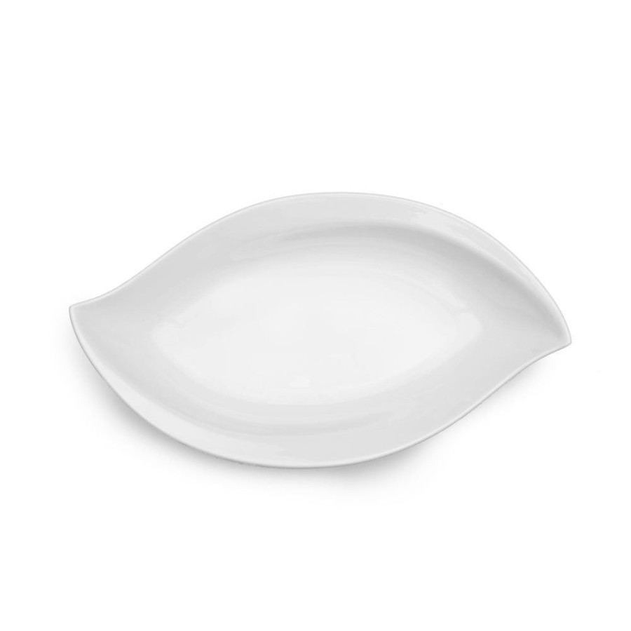 Serveware Q Home | Small Petal White Melamine Serving Platter