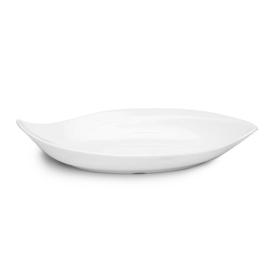 Serveware Q Home | Small Petal White Melamine Serving Platter