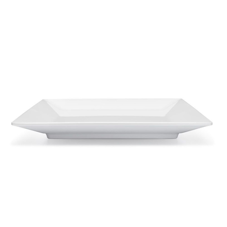 Dinnerware Q Squared | Diamond White Melamine Square Dinner Plate