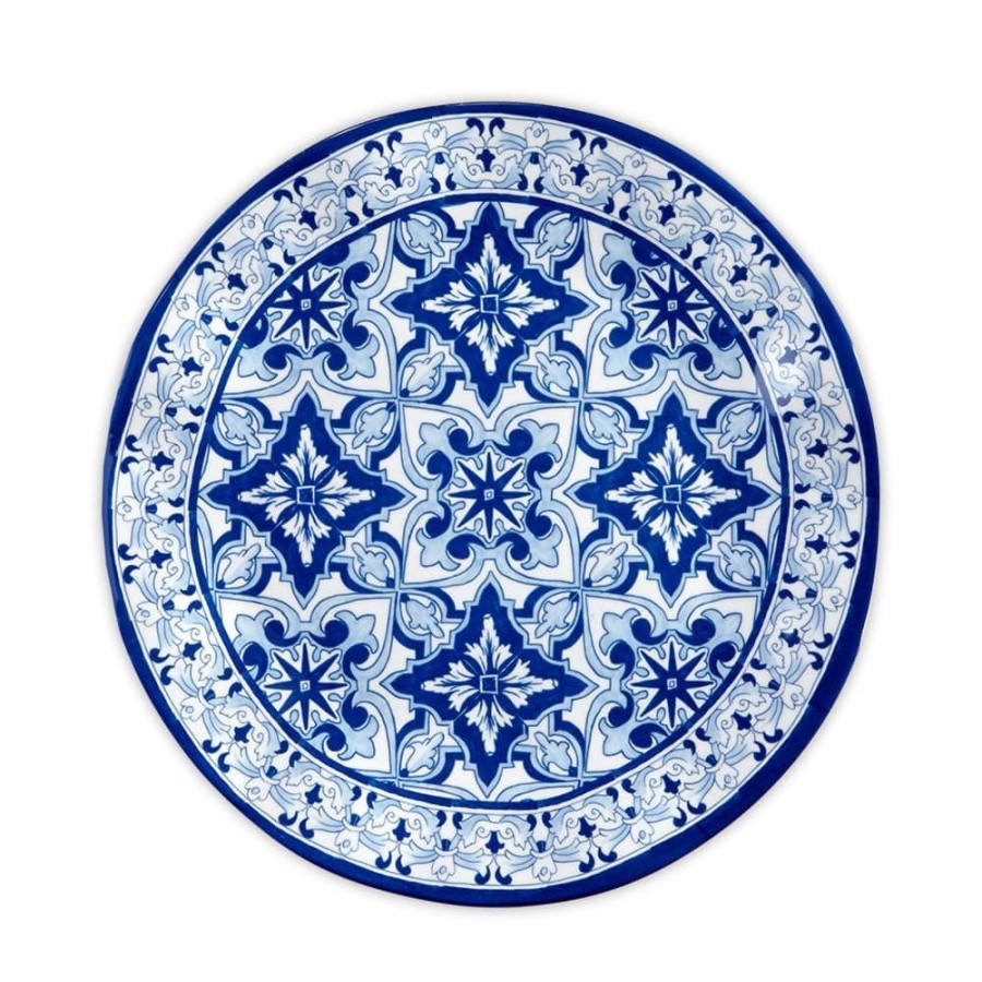 Dinnerware Q Squared | Talavera In Azul Blue Melamine Dinner Plate