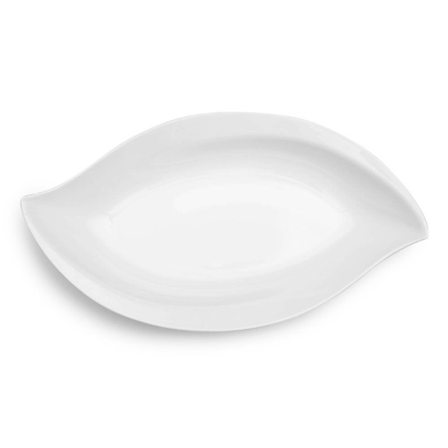 Serveware Q Home | Large Petal White Melamine Serving Platter